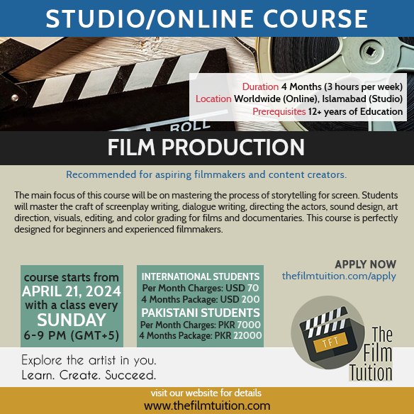 Online Course FILM PRODUCTION Recommended for aspiring filmmakers and content creators. 